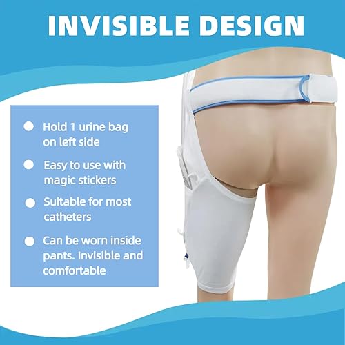 Miniatura 4 de WEEOATAR Bolsa unisex para catéter, dispositivo de estabilización de catéter, bolsa de nefrostomía, ropa interior para catéteres de Foley,