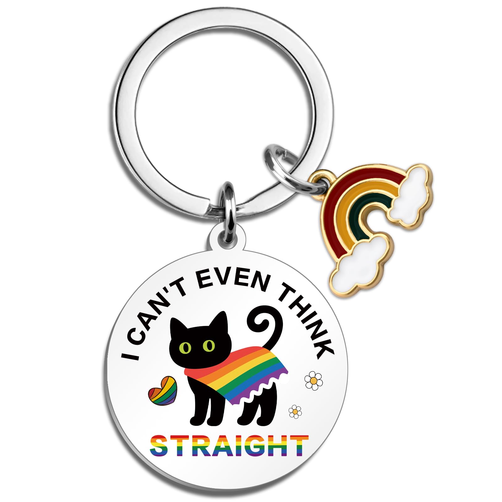 Lesbian Gifts Lesbian Stuff Lgbtq Gifts Gay Keychain Funny Black Cat Keychain Gay Accessories for Men Women Couples Anniversary Valentines Day Pride Keychains