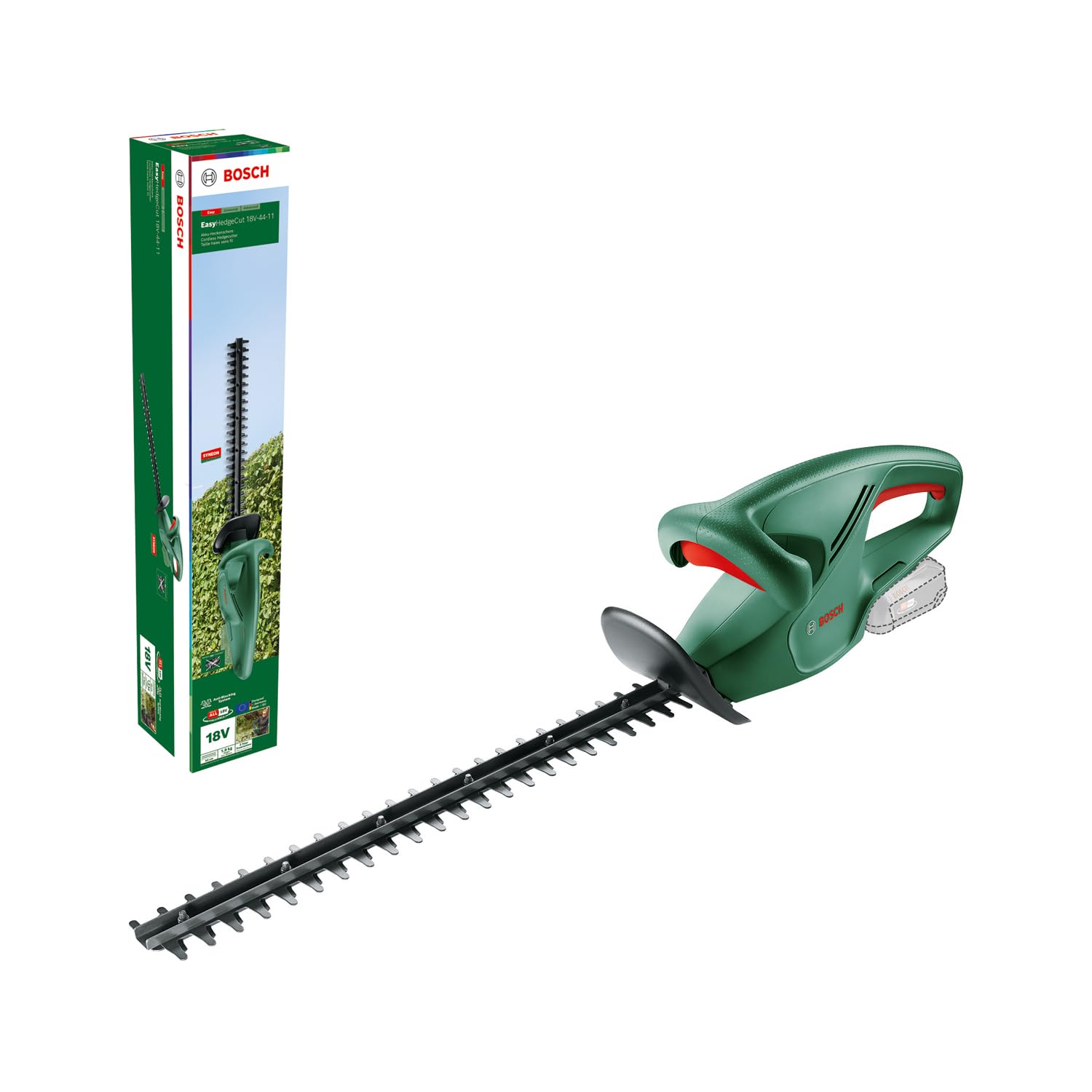 Bosch Akku-Heckenschere EasyHedgeCut 18V-44-11 12.0 (1x 2,0-Ah-Akku; 18 Volt System; 44 cm Messerlänge; zum Trimmen Kleiner Hecken; in Karton)