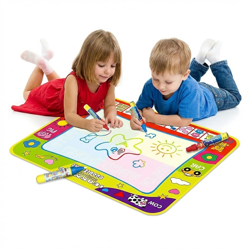 Polyester mat Multicolored Aqua Magic Water Drawing Mat Toy-Best Educational Toy & Xmas Birthday Gifts for Children Age 2 Years and Above 1xDrawing Ma