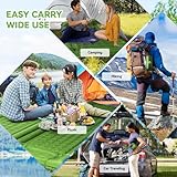 wulwun Self-Inflating Camping Mat, 12CM Thick Inflatable Sleeping Mattress Single, Ultralight Air Mattress with Built-in Pump, Connectable Camp Pad for Backpacking, Hiking, Tent, Travel(Green) - Image 7