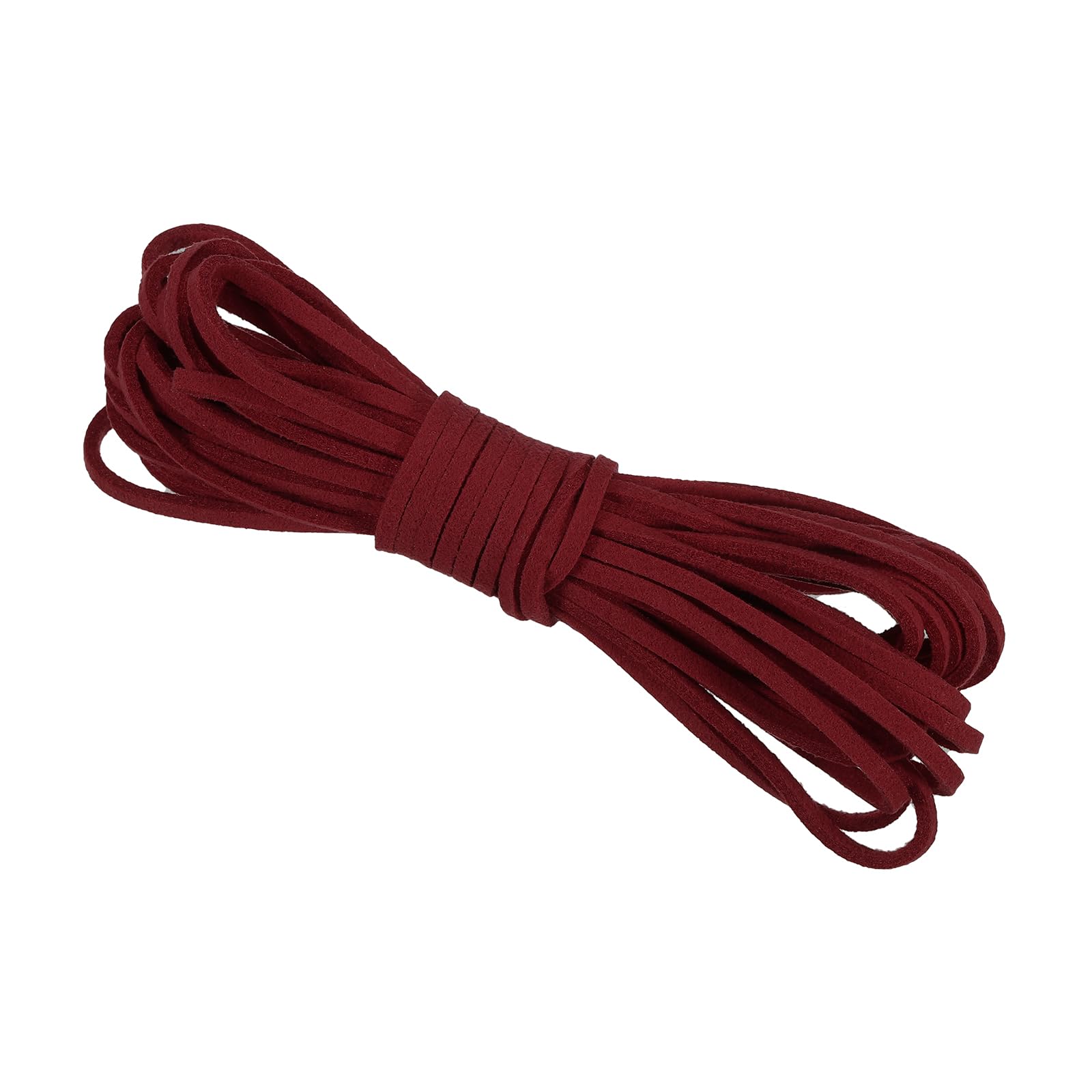 PATIKIL 5.5 Yards x 3mm Faux Suede Leather Cord, Leather Lace String for Bracelet Necklace Beading Making DIY Crafts, Burgundy