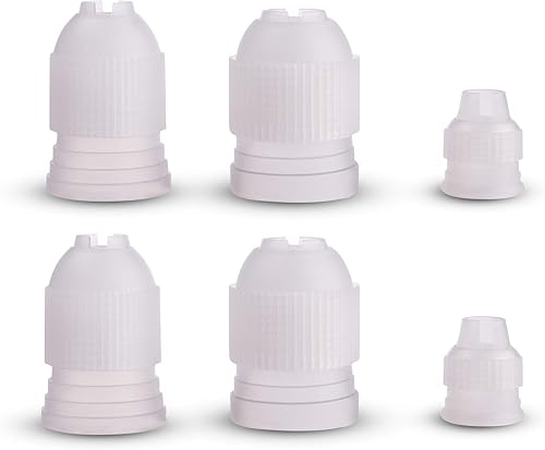 Bluecell 6 unids adaptador de plástico para tubería de glaseado de boquilla, acoplador de punta de tubería para decoración de pasteles, tamaño S, M,