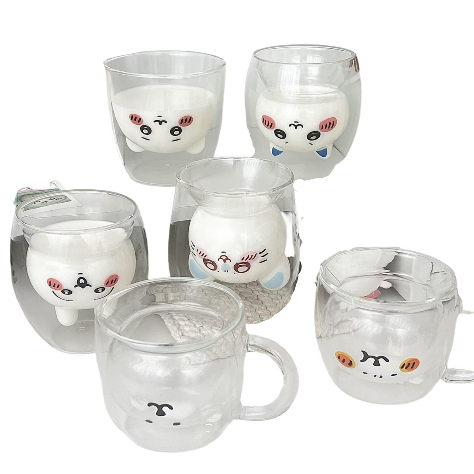 Amazon.co.jp: [HaNiKoi]グラス 二重構造 うさぎ ゆらゆらグラス