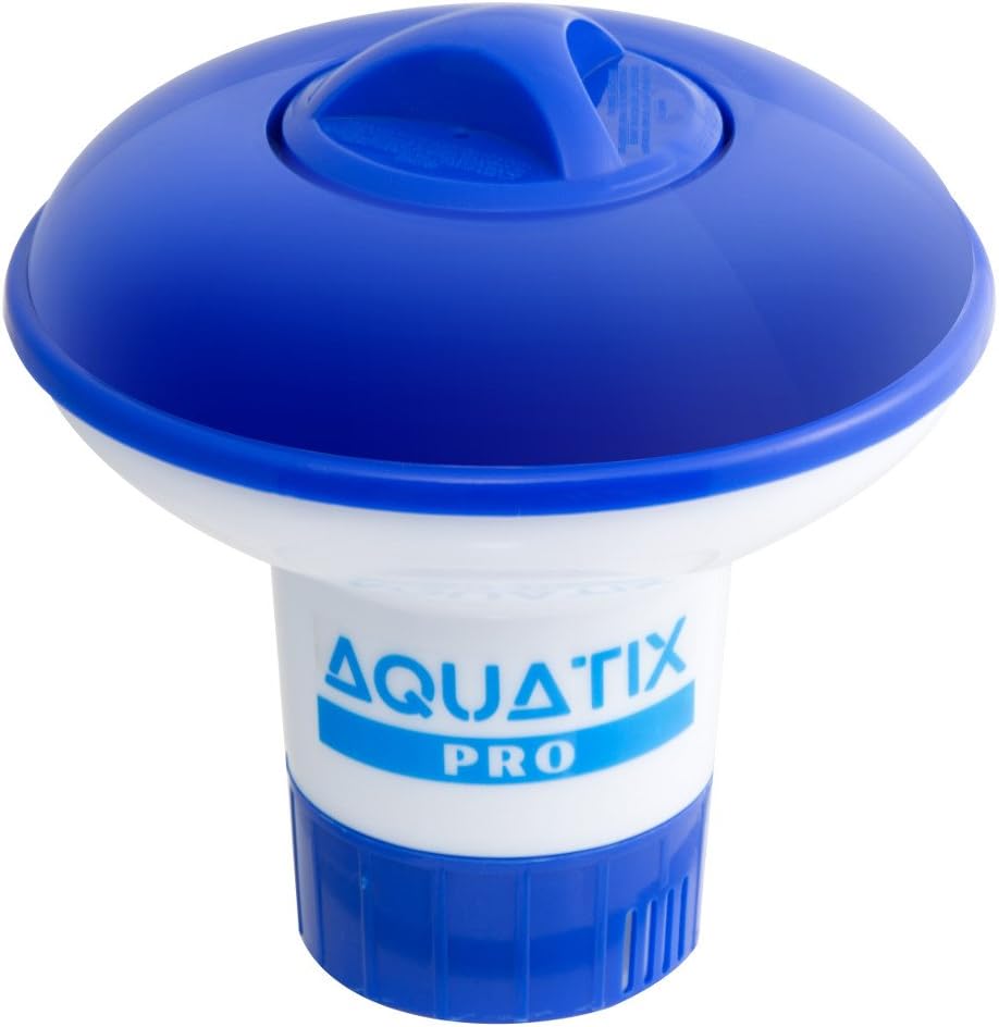 Aquatix ProPool Bromine Dispenser Offers Premium Floating Chlorine Dispenser for Indoor & Outdoor Swimming Pools, Up to 1" Bromine Tablet Holder, Also Usable as a Spa Chemical Dispenser (Small)