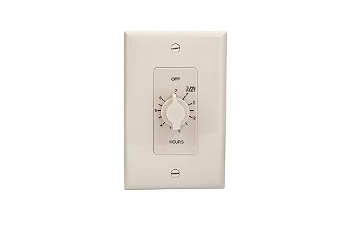 Miniatura 4 de nsi INDUSTRIES TORK A506HW - Temporizador giratorio de pared con resorte, duración de 6 horas y placa frontal blanca, para apagado automático de