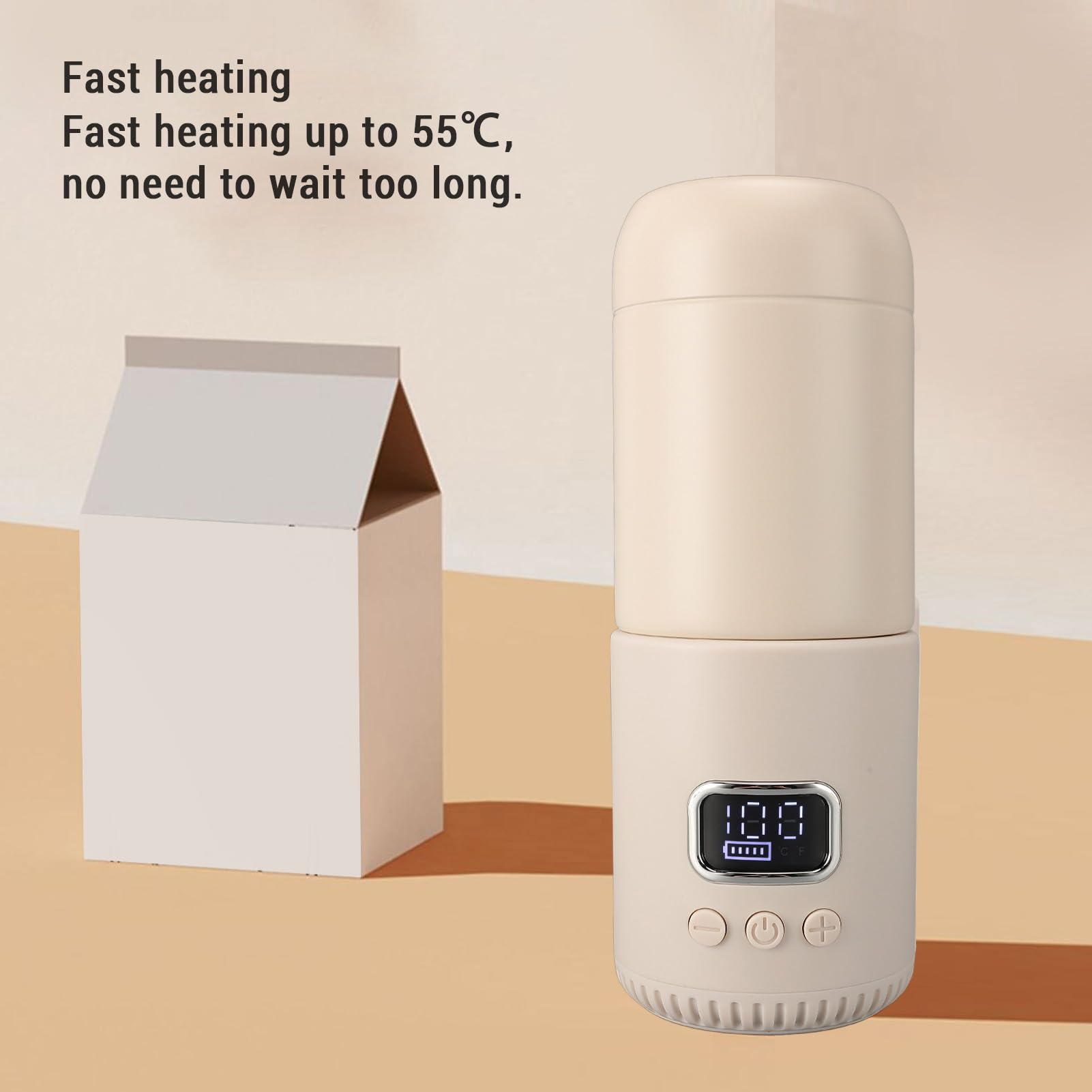 Portable Milk Warmer for Travel 400ML Large Capacity Portable Bottle Warmer - Image 3