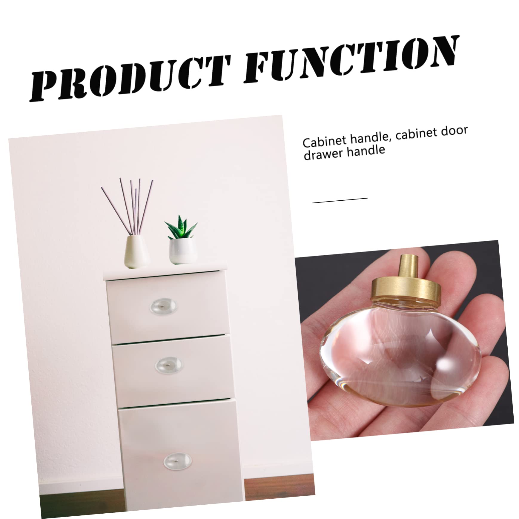 DOITOOL 2sets Messing Zirkon Kristall Look Knob Schublade Ziehen Griffe Schrank Hardware Zieht 2 Stücke * 2