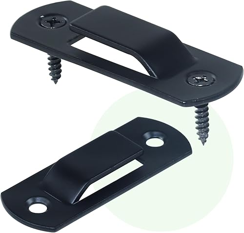 Miniatura 7 de Paquete de 2 cerraduras de puerta corrediza de granero de 90 grados para privacidad, pestillos seguros, pestillo de puerta de cobertizo para valla