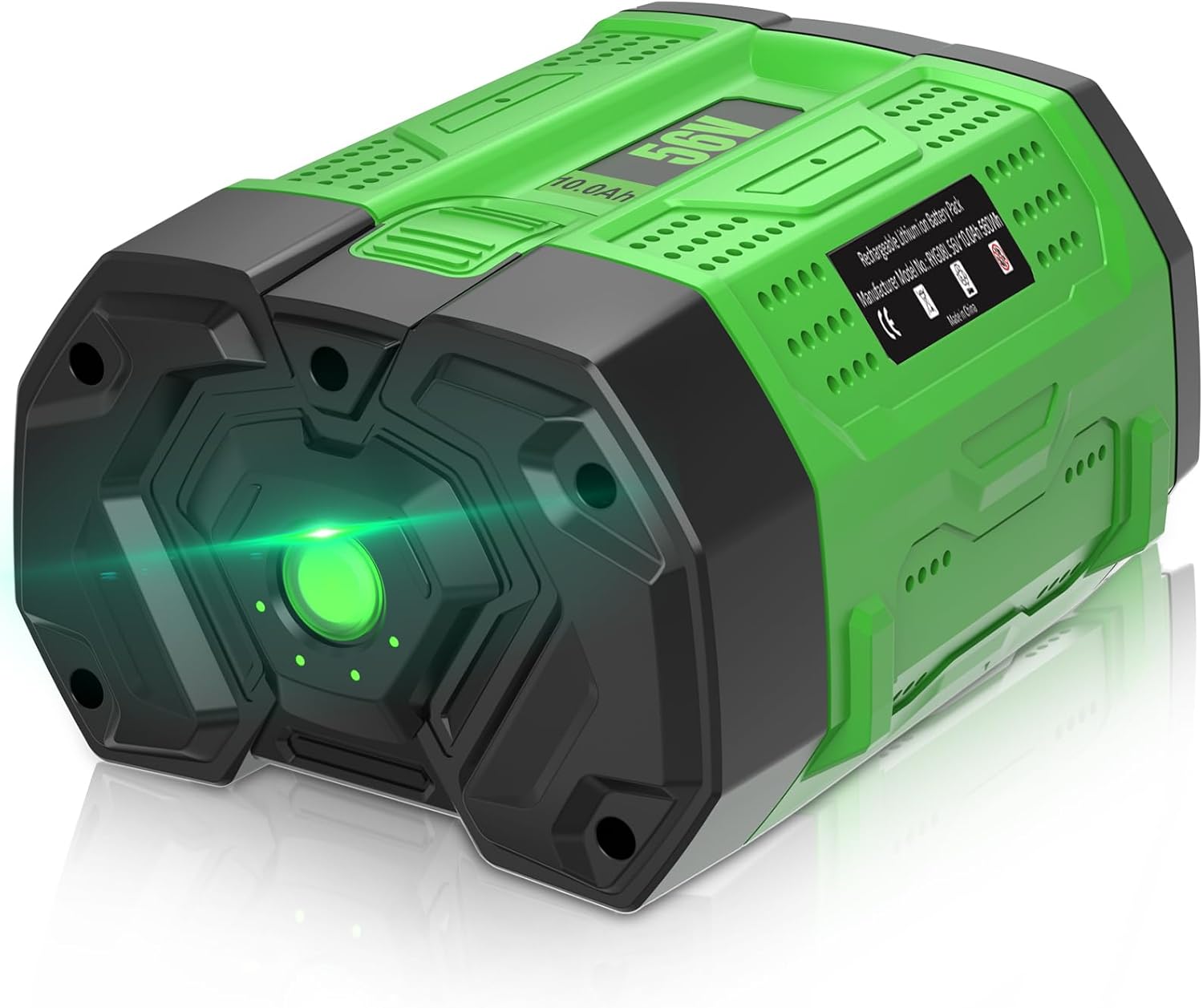 10000mAh Extend Capacity Replacement for EGO 56V Lithium Battery Compatible with EGO 56 Volt Battery Power+ BA2800 BA4200 BA4200T CS1604 CS1804 CS1403 HT2400 LB6504 LB5804 LB4800 PH1400 Tools(Green)