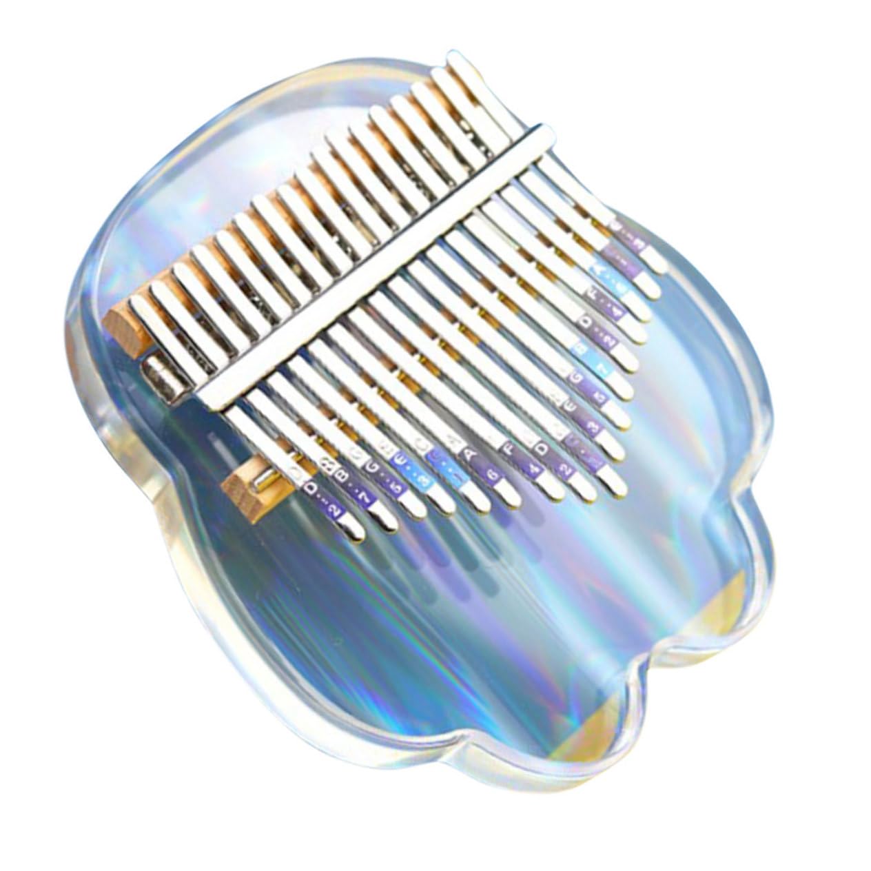 1set Mini Kalimba Portatile Tasti Acrilico Trasparente Strumento Musicale Per Iniziare Creativo Per Amici e Famiglia Per Performance e Registrazioni