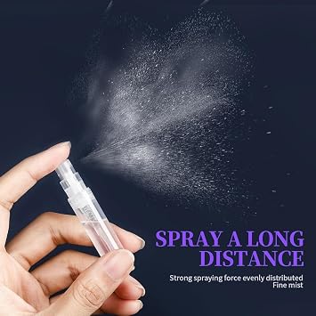 60PCS Mini Sprays Bottle, 3ml 5ml Mini Clear Plastic Sprays Bottle Empty Small Empty Sample Containers Bottle