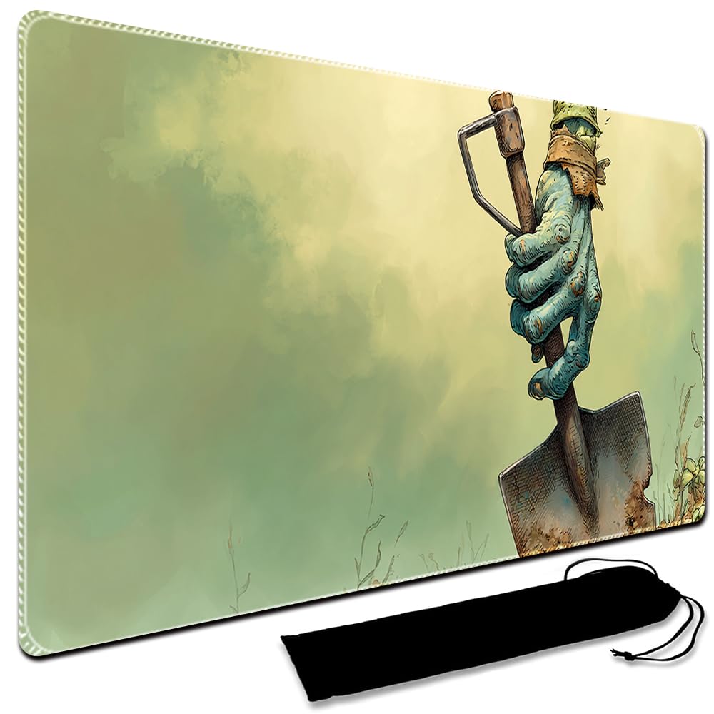 MTG Playmat,With Waterproof Storage black Bag Szie 60 x 35CM , With Zone MTG playmat Stitched Edges Game Play Mat Trading Card Game Playmats TCG Game Mat (No Zone,5)