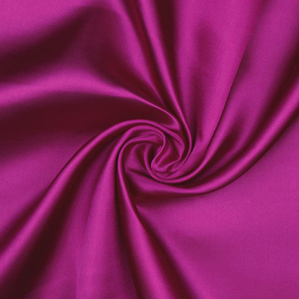 Polyester Liquid Satin Fabric Material Fuchsia, 1Mtr - 145cm x 100cm