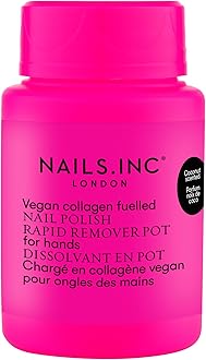 Nails.INC Vegan Collagen Fuelled Nail Polish Remover Pot for Hands, Formulated with Collagen to Promote Nail Strength and Growth, Acetone Free, Cruelty Free, Vegan, 60ml