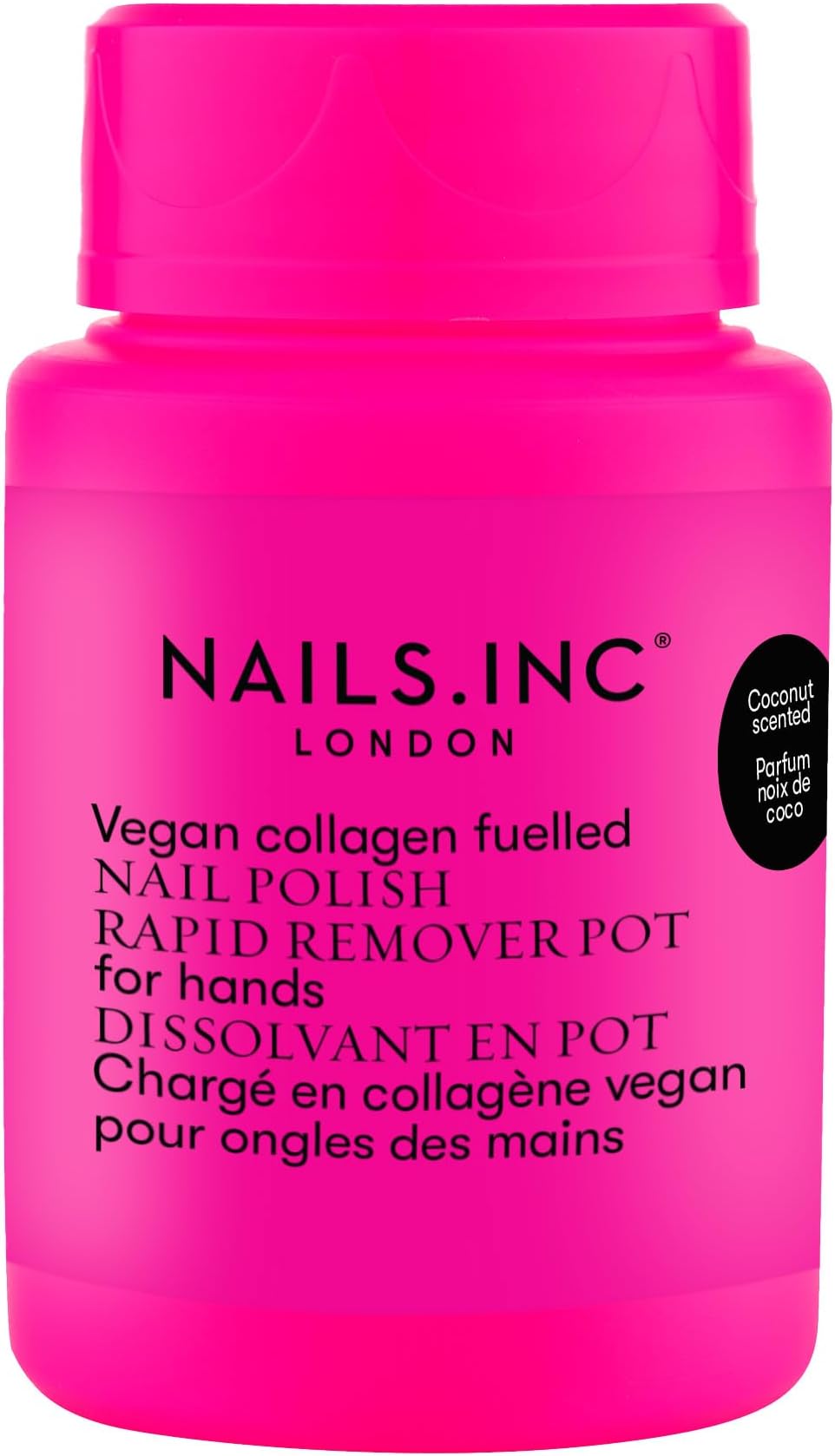 Nails.INC Vegan Collagen Fuelled Nail Polish Remover Pot for Hands, Formulated with Collagen to Promote Nail Strength and Growth, Acetone Free, Cruelty Free, Vegan, 50ml