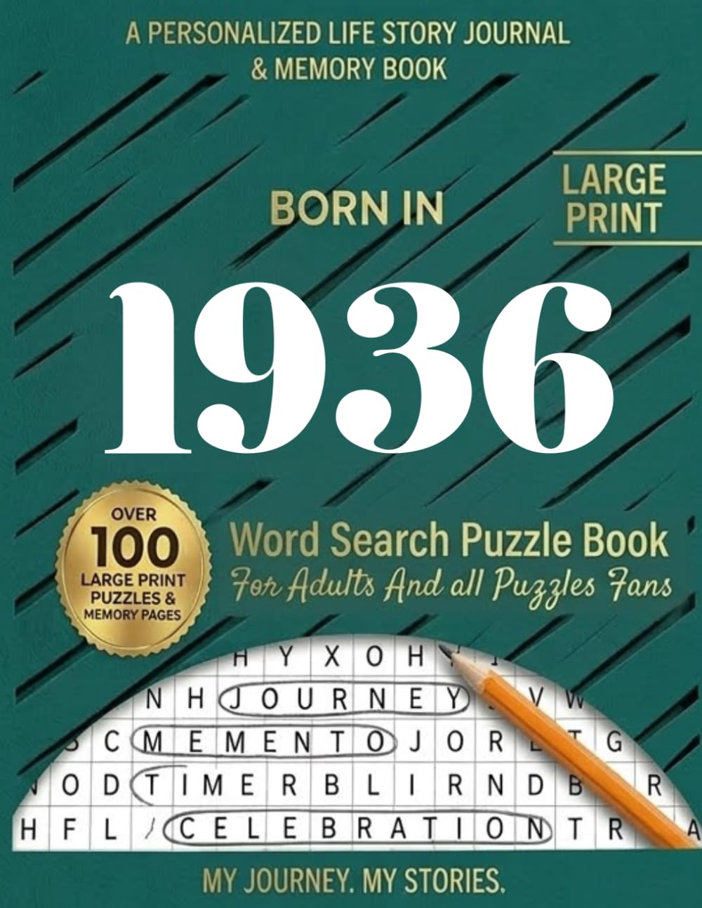 Born In 1936 Word Search Puzzle Book: Large Print Word Search Puzzle Collection Designed for Relaxation and Brain Training