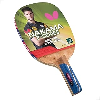 Butterfly NAKP7 Nakama P-7 Table Tennis Racket with 2 Balls-Japanese Penhold Blade-Wakaba 1.9mm Rubbers-ITTF Approved