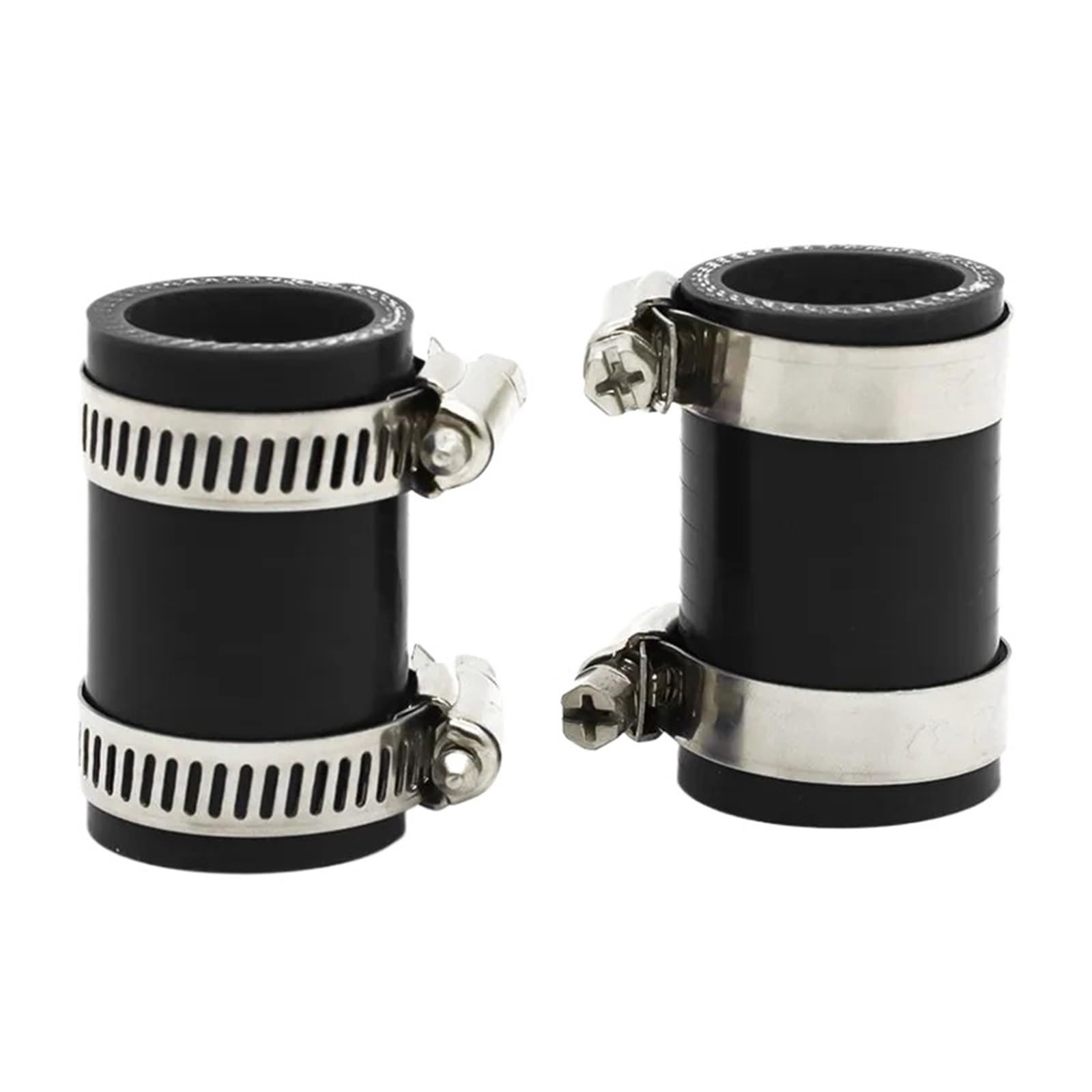 Flexible PVC Pipe Coupling 2 Pack Exhaust Pipe Clamps Blue Fit Pipes(2 Pack Black)