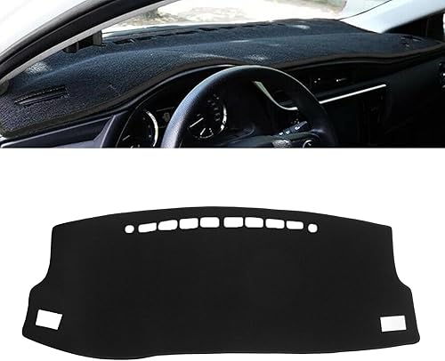 Xotic Tech - Alfombrilla para consola central precortada, antideslizante, protector solar antirreflejos, cubierta negra, compatible con Toyota