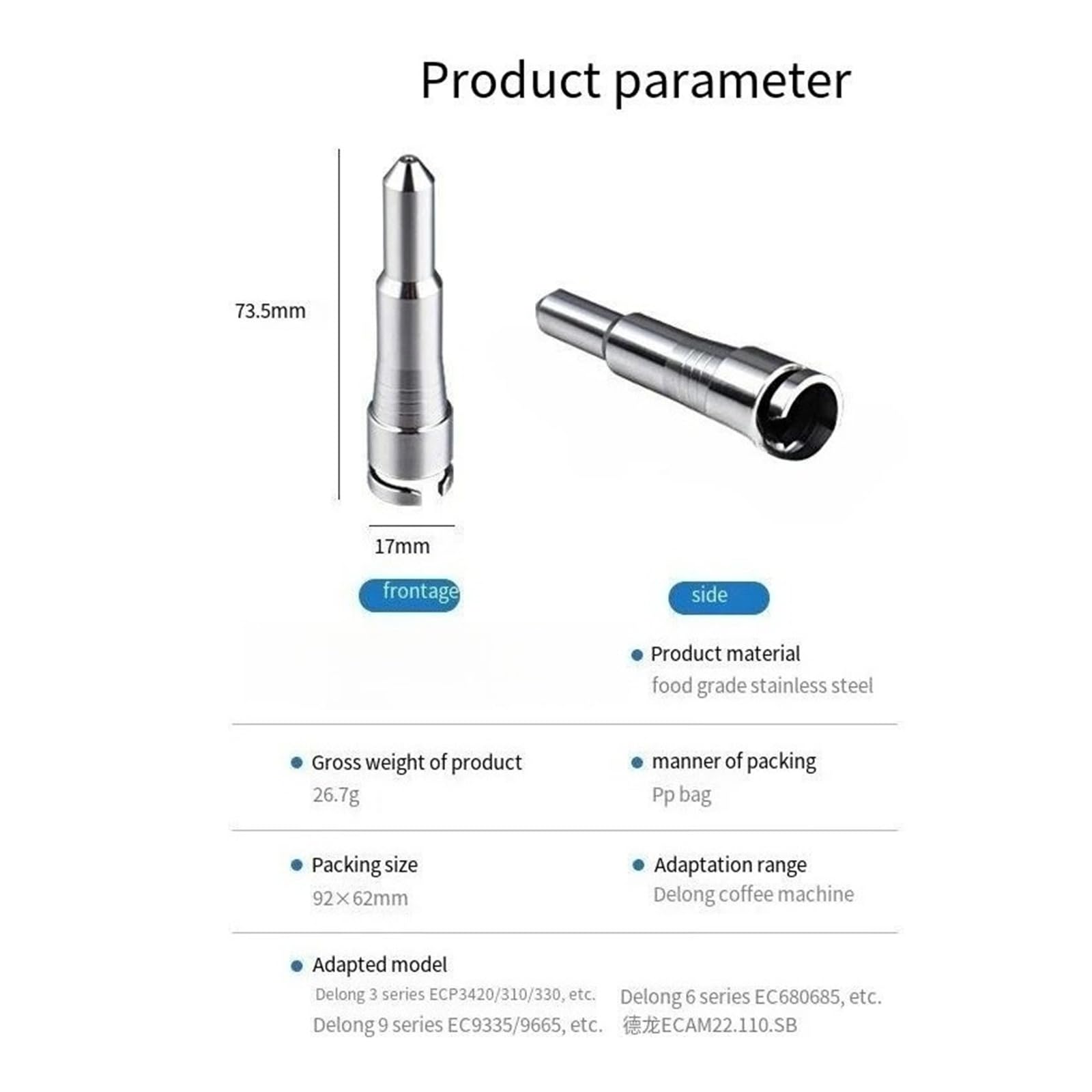 Buse De Vapeur,Compatible Avec Delonghi Pour Home Cafe Brew Anti Rouille
