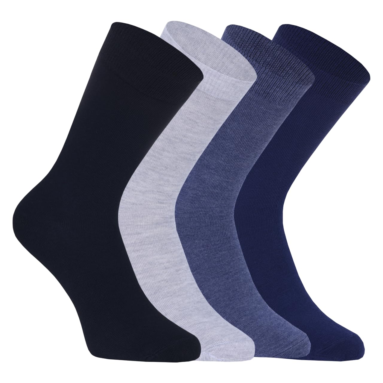 soxbae Bamboo Calf Socks for Men | Formal Wear Full-Length Socks | Cushioned Base & Odour Control | 3X Softer Feel | Combed Cotton Blend | Free Size | Pack of 2, 3, 4 | Multicolor-picture-41