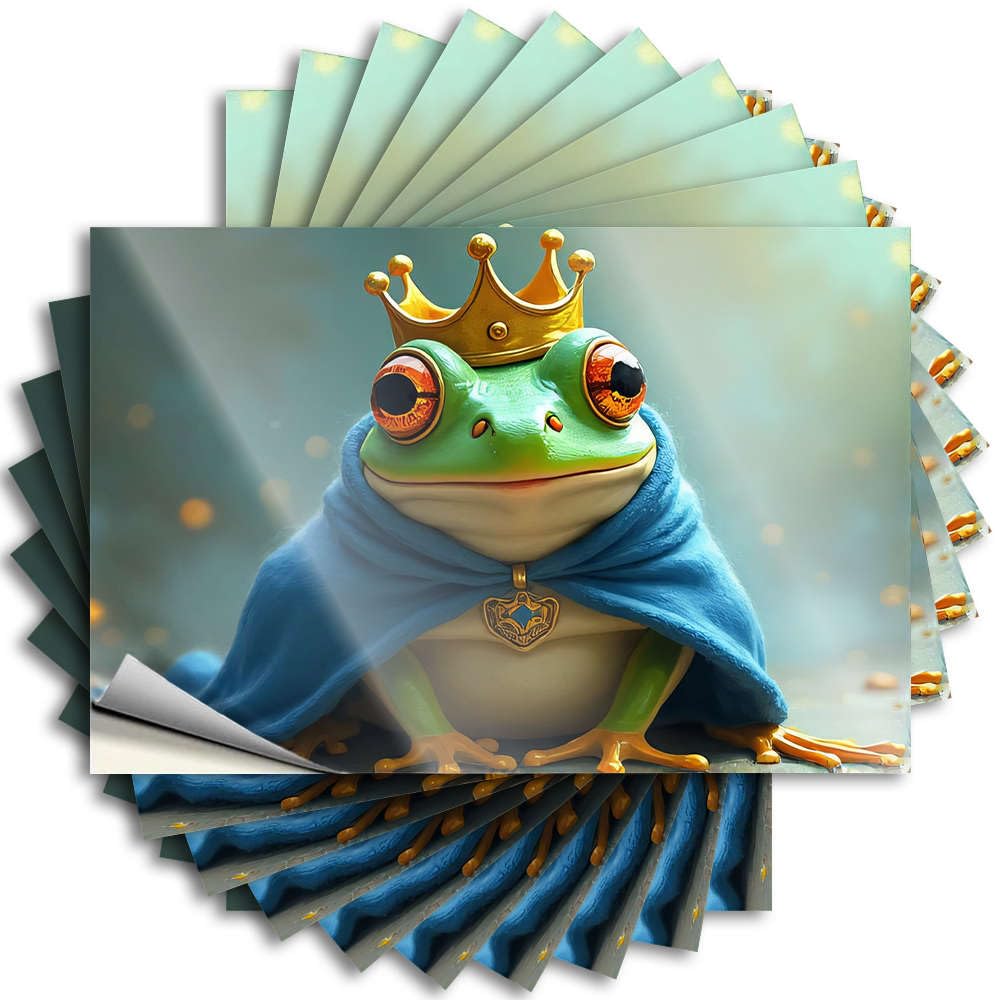 Decal Mini, Farmers Bumper A Frog Wearing A Crown and Cape | Boys Bedroom Decor(12X18CM)
