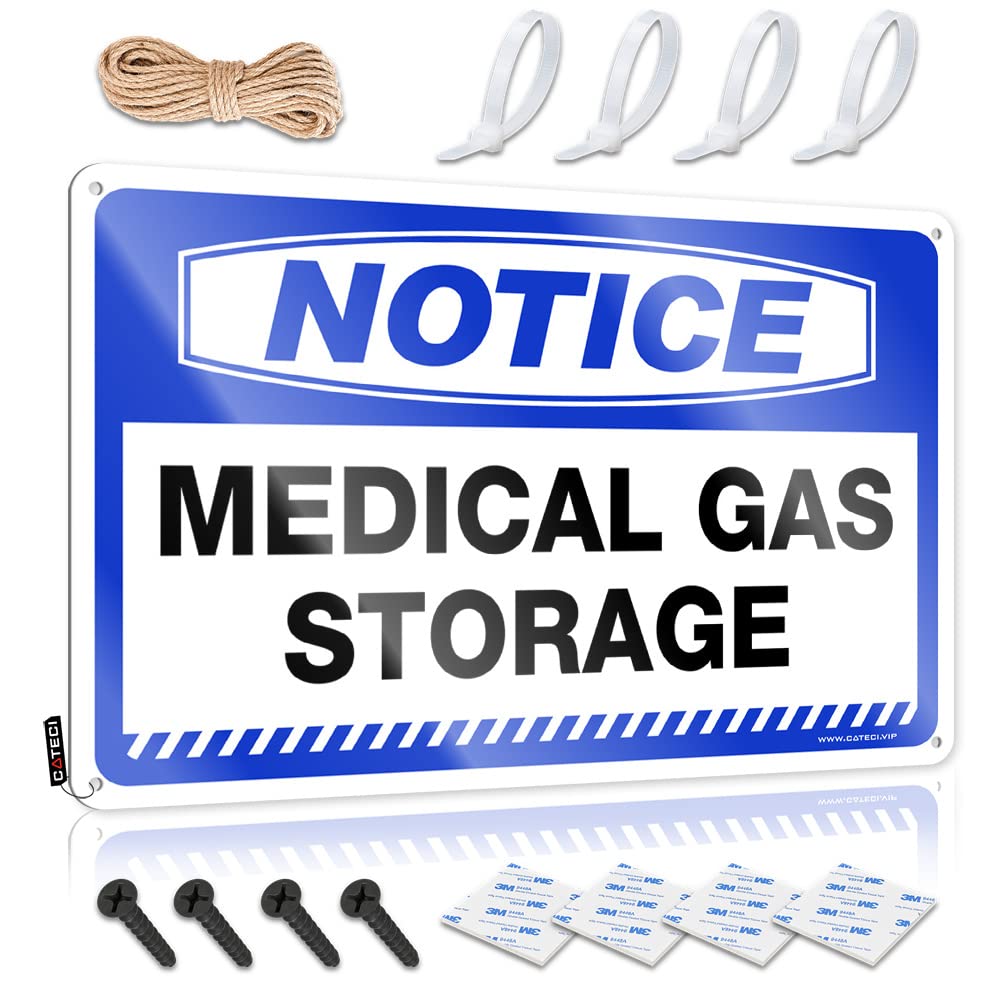 HELIOFORGE Room Door Sign Notice Medical Gas Storage Tin Sign Man Cave Tin Sign Tin Signs Funny Vintage(30X40CM)