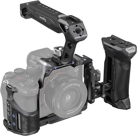SmallRig A7 IV Cage With Top Handle, Clamp for HDMI Cable and Side Handgrip, Advanced Kit for Sony Alpha 7R V/7 IV/7S III