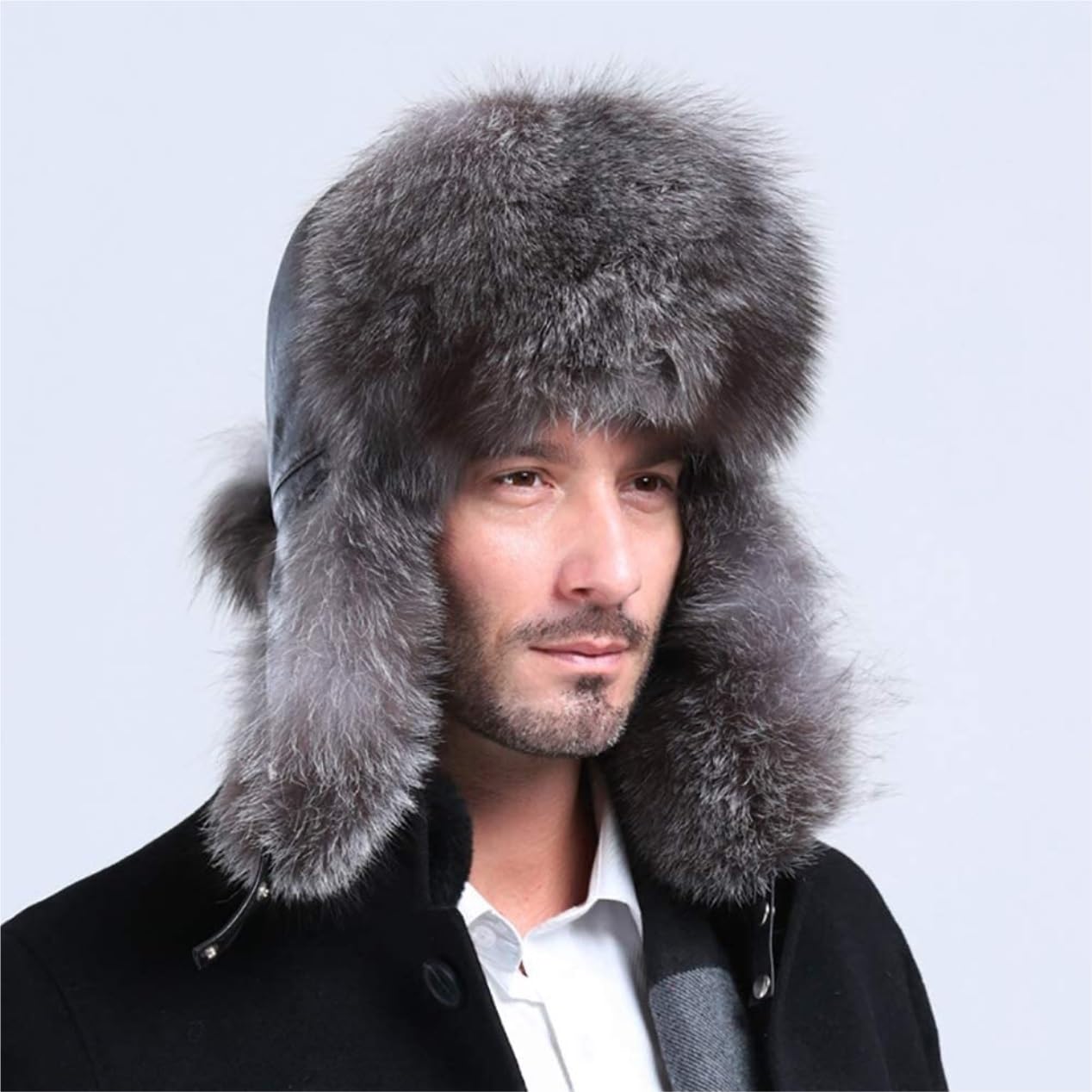 Zimowa Czapka Czapka Unisex Ciepłe Grube Czapki Zimowe Nauszniki Czapka Myśliwska Czapka Na Zewnątrz Czapka Damska Męska (Color : B, Size : 59cm)