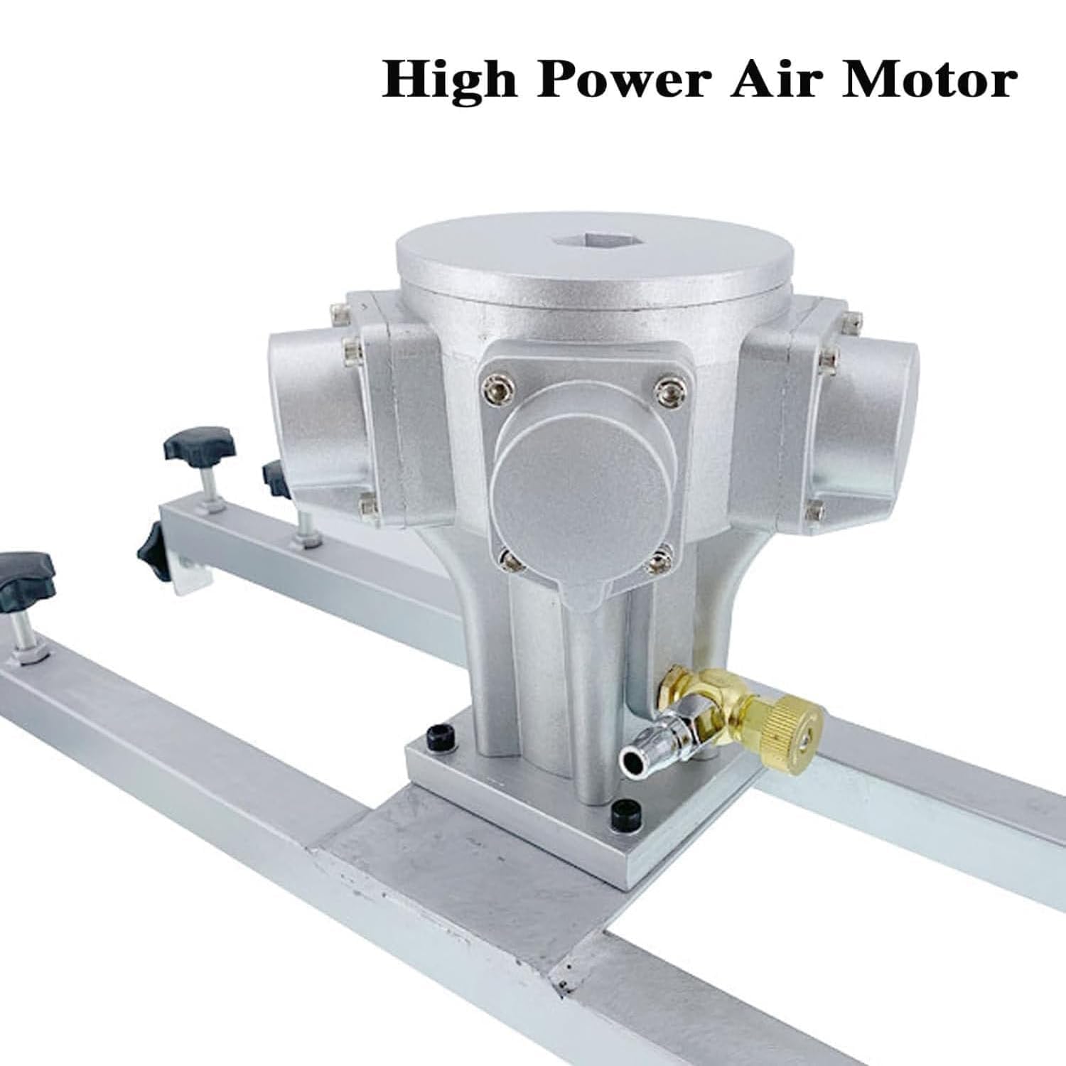 Agitatore Pneumatico Da 3/4 Di Cavallo Con Tavola Orizzontale Regolabile Da 65 A 125 Cm, Agitatore Per Secchio Da 0 A 2600 Giri/min, Diametro Della Girante 250 Mm, Per Miscelare Soluzioni A Media