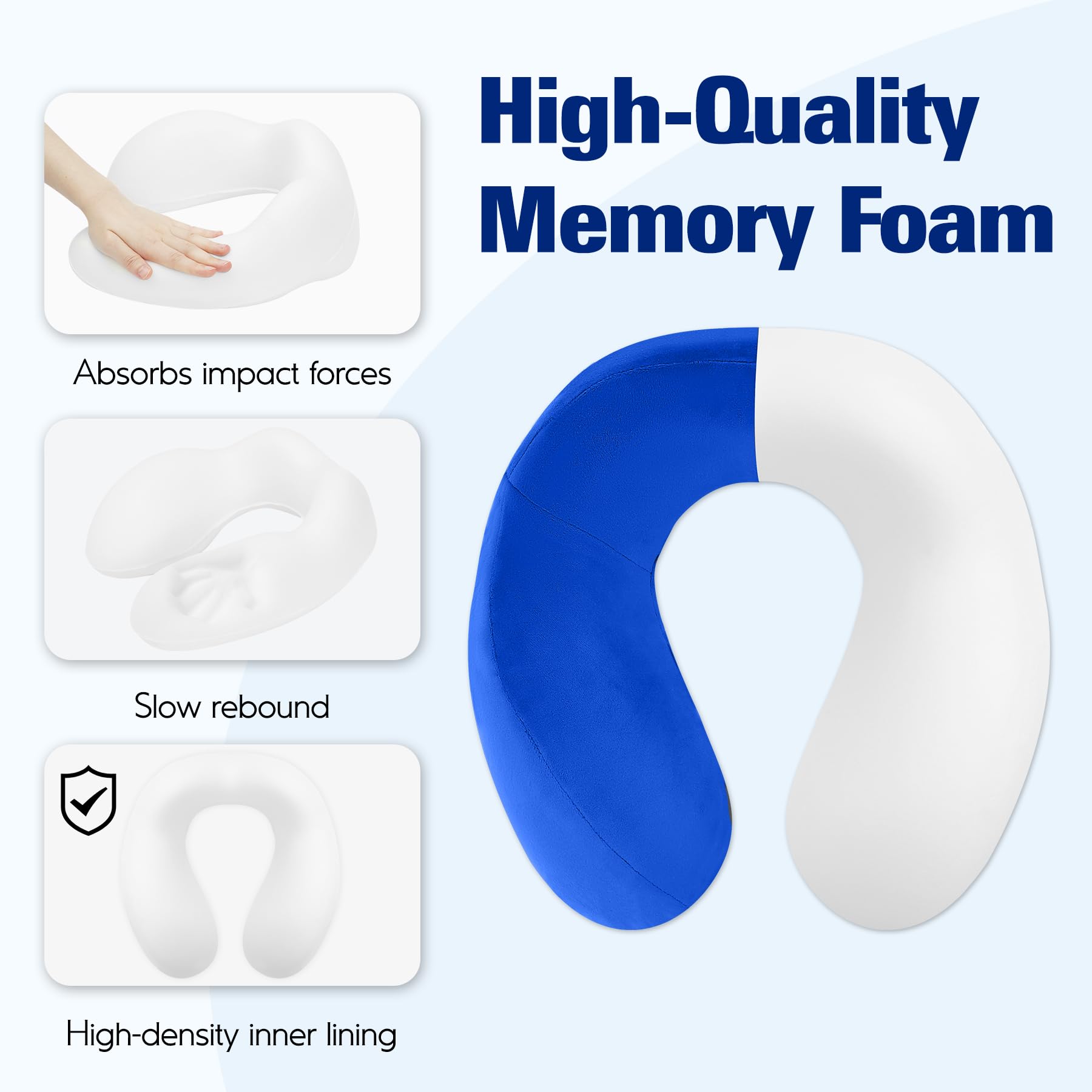 Oreiller De Voyage, Coussin De Nuque De Voyage Pour Avion - Housse Super Douce Et Coussin De