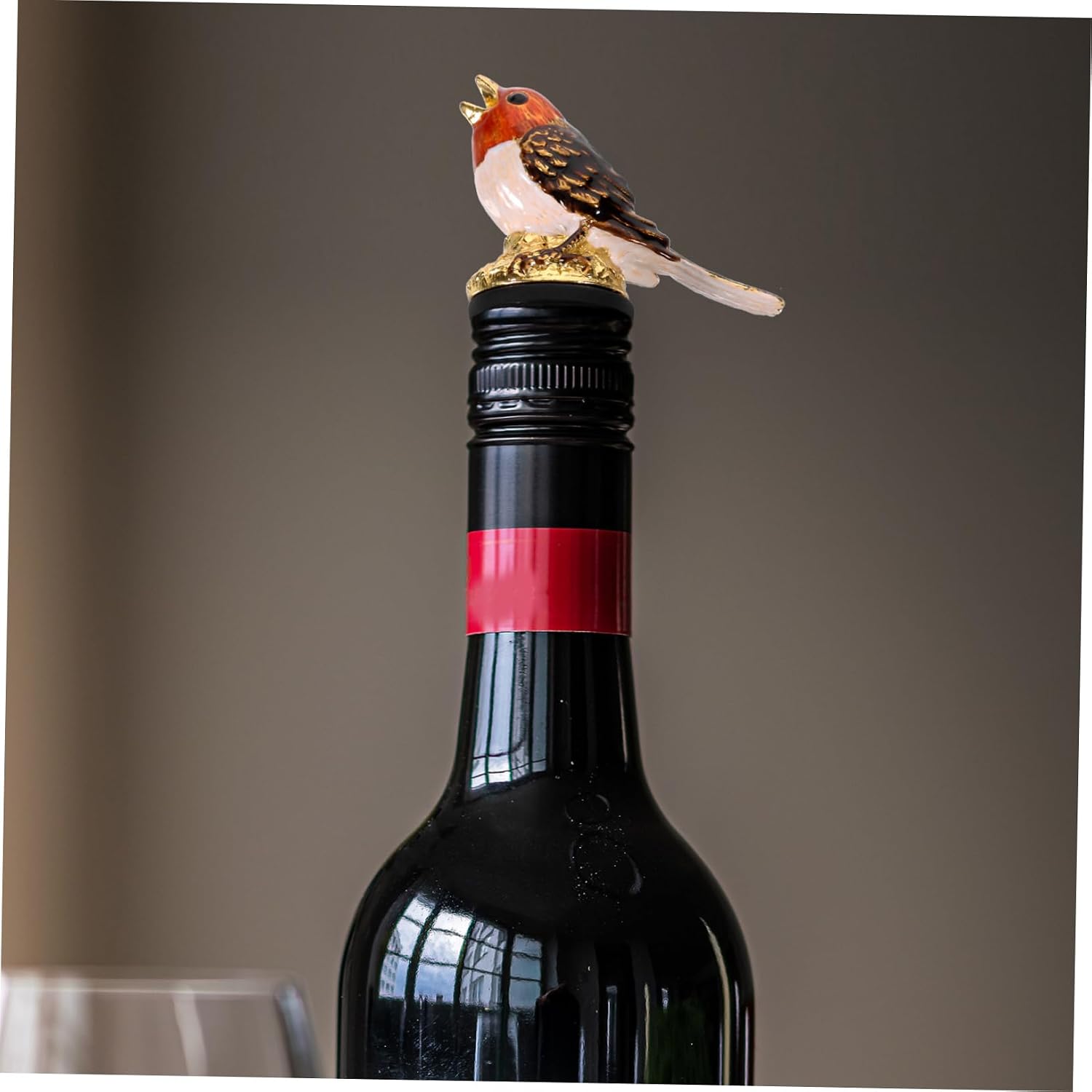 Bird Design Wine Pourer Alloy Spout 6 oz Capacity for Wine Bottles for Parties and Gatherings Elegant