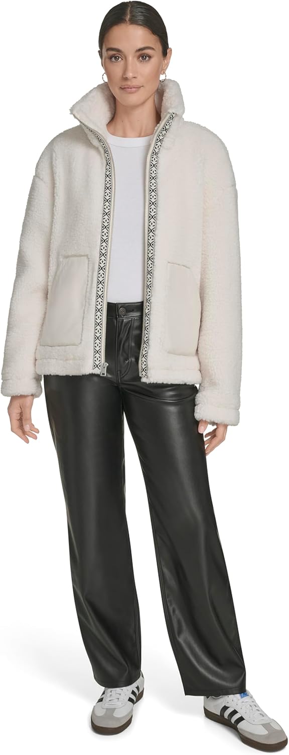 Levi's womens Sherpa Teddy Jacket (Standard & Plus Sizes) - Image 2