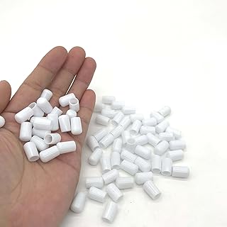 Hanger Hook Round Set Storage Rack Cargo Hook Protective Cover Furniture Foot Anti Slip Cover Plastic Round Small Pipe Cover (7MM, White, 50)