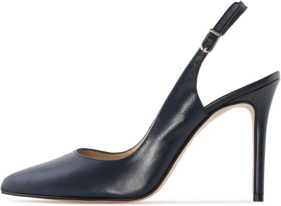 Sammitop Women's Slingback Pumps High Heel Pointed Toe Ankle Strap Summer Dress Shoes