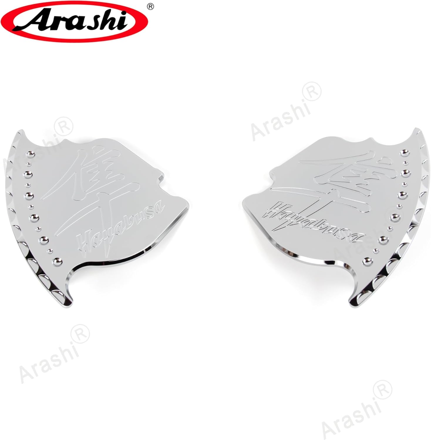Arashi Chrome Plated Front Brake Caliper Covers Guards for Suzuki Hayabusa GSXR 1300 GSX1300R 2008-2020, Motorcycle Accessories