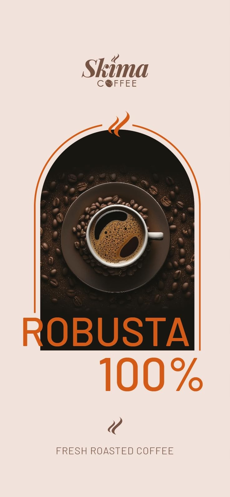 SkimaCoffee Café en grano 2 x 1 kg ROBUSTA 100% recién tostado