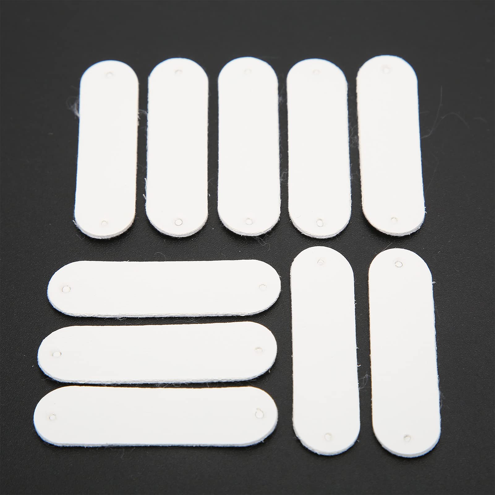 100 PCS PU Étiquettes En Cuir, 4.5 X 1.2cm Style Vierge