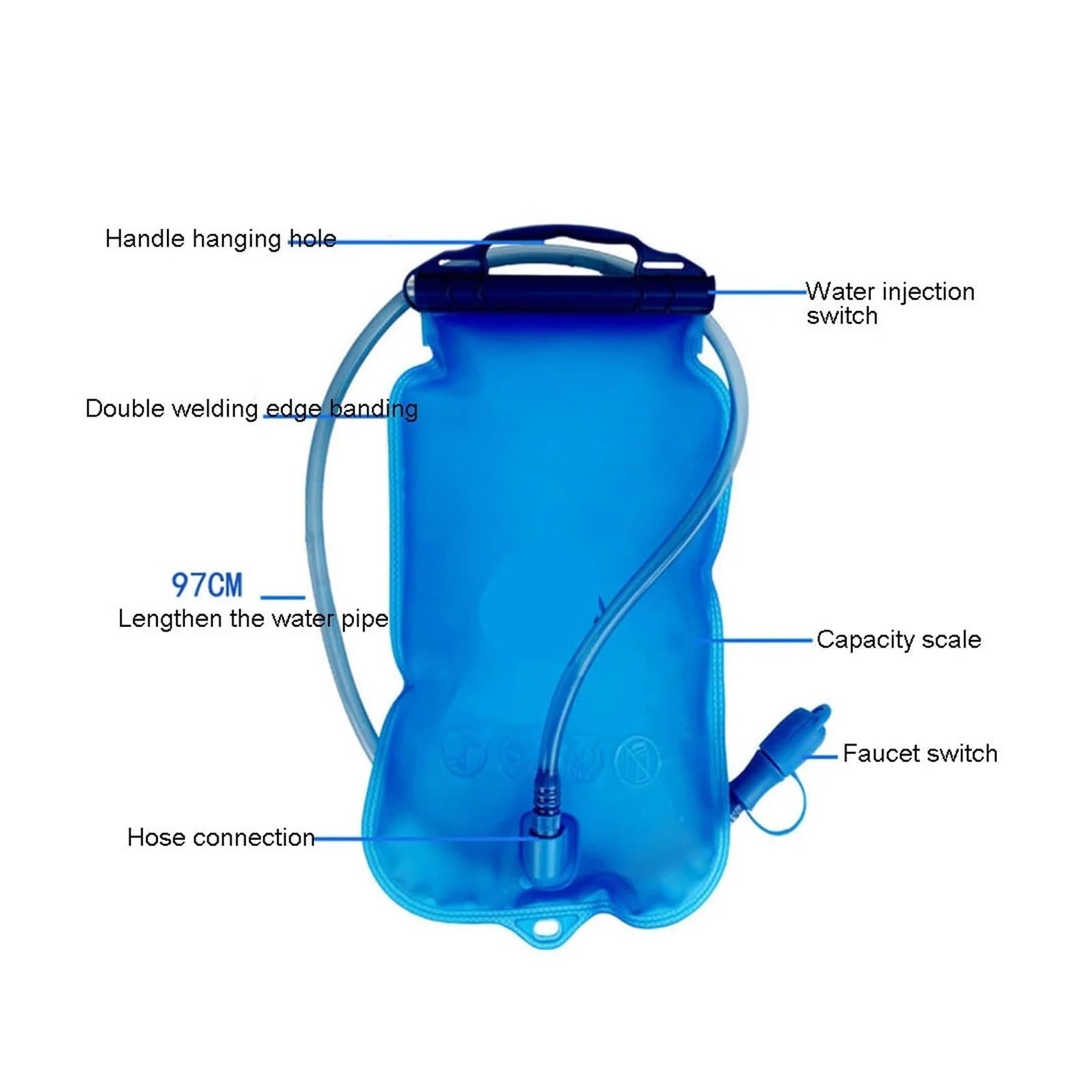Mochila De Hidratación, Vejiga De Hidratación, Bolsa De Hidratación Deportiva De 1,5/2 L Kit De Limpieza De Tubos Ciclismo Al Aire Libre Mochila for Correr Bolsa De Agua Bolsa De Chaleco De Vejiga Vej