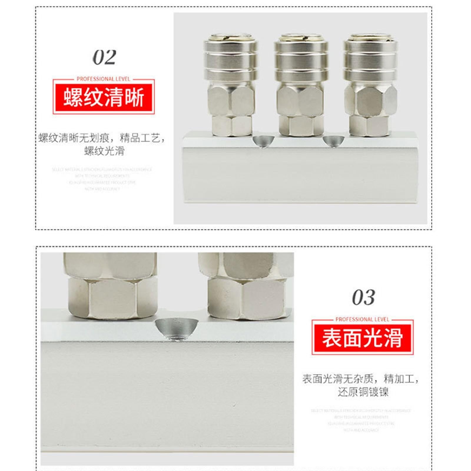 Conector tipo C mate autobloqueante válvula mediana multiposición neumática dividida rápida HSML2 3 4 5 1 unidad (Mattemediumflowdischargevalve*HSML4)