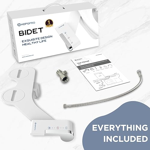 Miniatura 7 de Accesorio de bidé para inodoro, bidé no eléctrico, boquilla doble ultrafina (lavado femenino/trasero), bidés rociador de agua fría fresca para