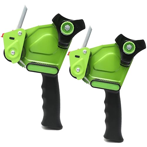 WELSTIK Pistola de cinta solución de embalaje rápida y conveniente para dispensar cinta de 2 pulgadas, paquete de 2 unidades, color verde disponible en Yaxa Peru