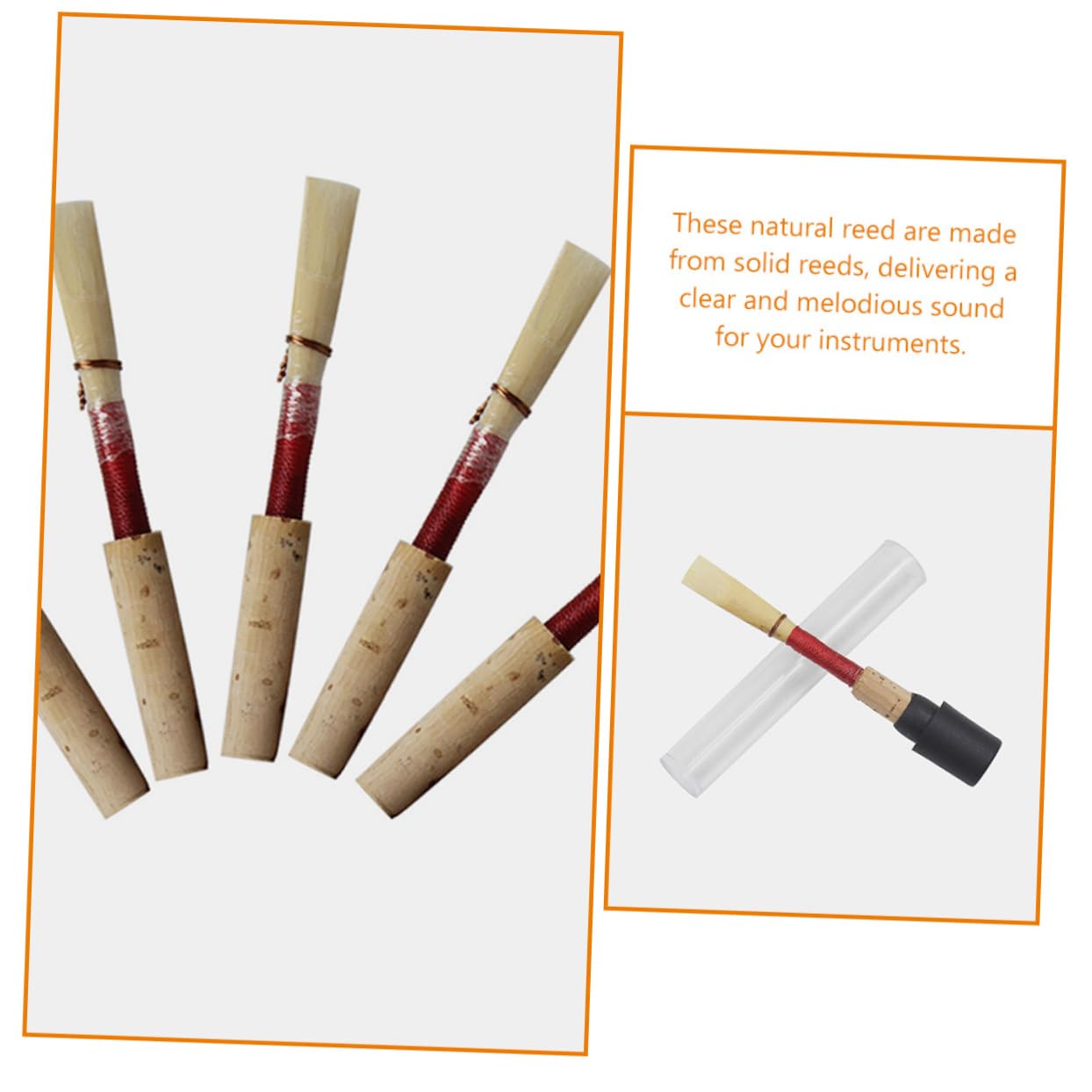 VICASKY Oboe Wind Instrument Parts 2pcs Natural Oboe Reeds for Beginners Advanced Players