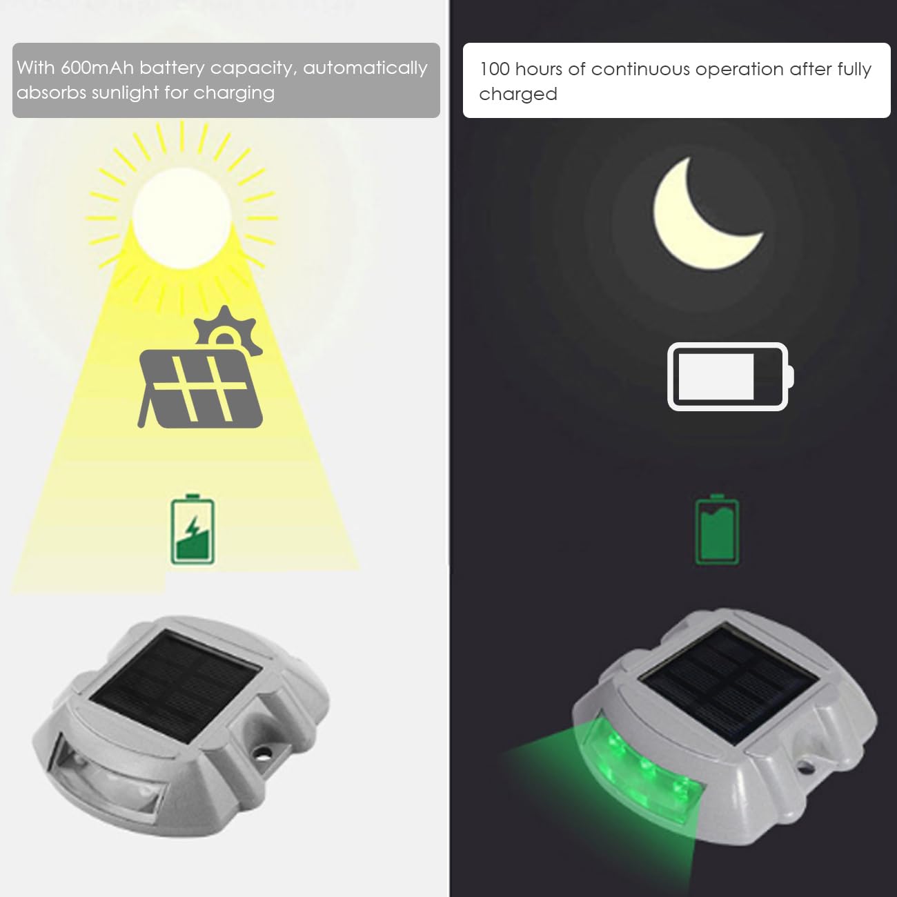Luces solares para exteriores (4, blanco intermitente)
