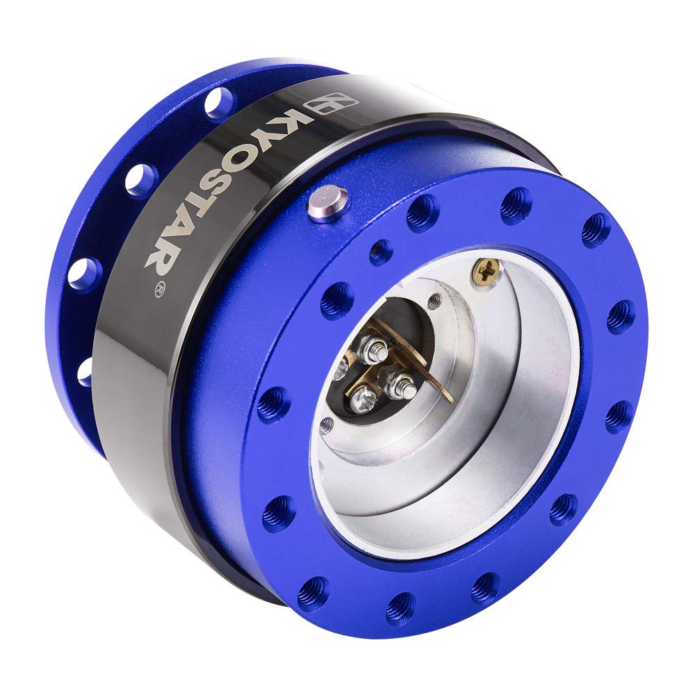 Kyostar Adaptador de buje de aluminio de liberación rápida para volante de titanio, Boss Kit (azul)