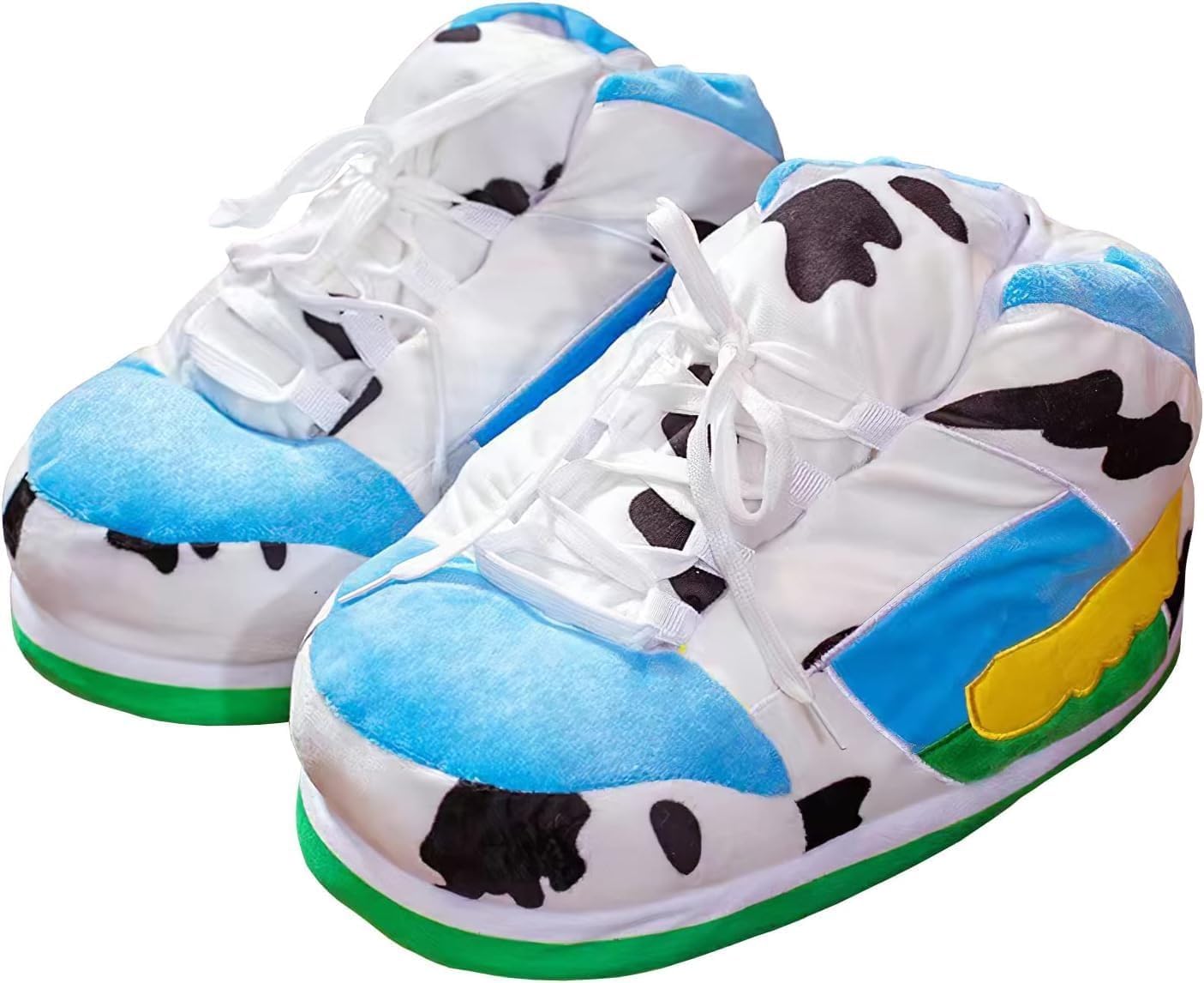 Cozy Unisex Sneaker Slippers - Trendy Comfy Kicks for Indoors with Non-Slip Soles Soft Plush One-Size Fits Most