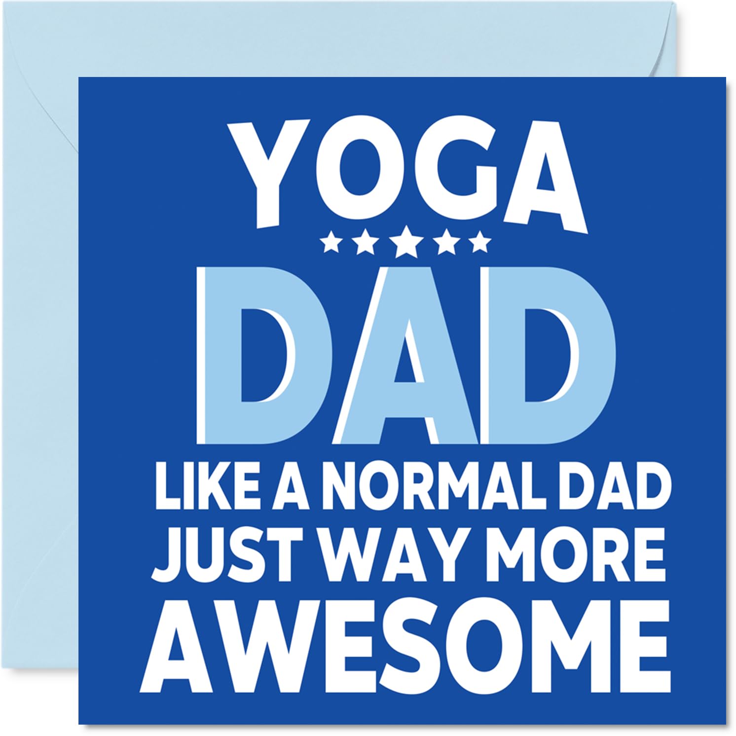 Yoga Birthday Card for Dad - Awesome Dad Sports - Happy Birthday Card for Men, 145mm Male Greeting Cards