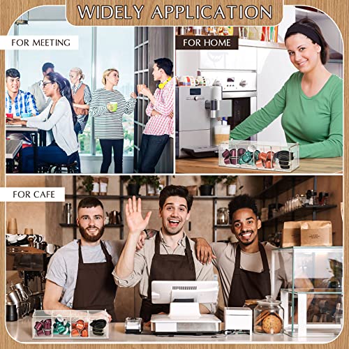 2 Pcs Acrylic Coffee Pod Holder With Lid Coffee Station Organizer Capsule Storage Coffee Bar Accessories For Tea Bag Sugar #TOP6