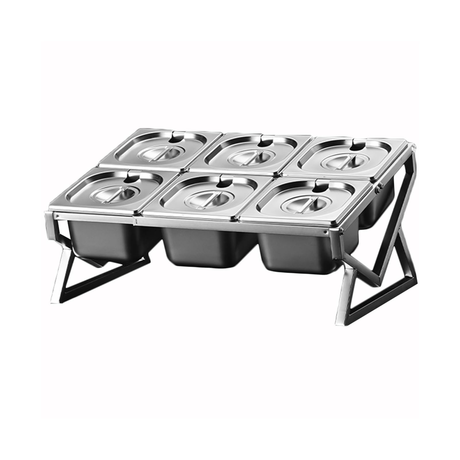 MYUYEE Stainless Steel Spice Rack With Retractable Cover 6 Compartment Kitchen Countertop Storage Solution For Easy Access And Neat Nization